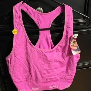 Hanes Vibrant Pink Sports Bra